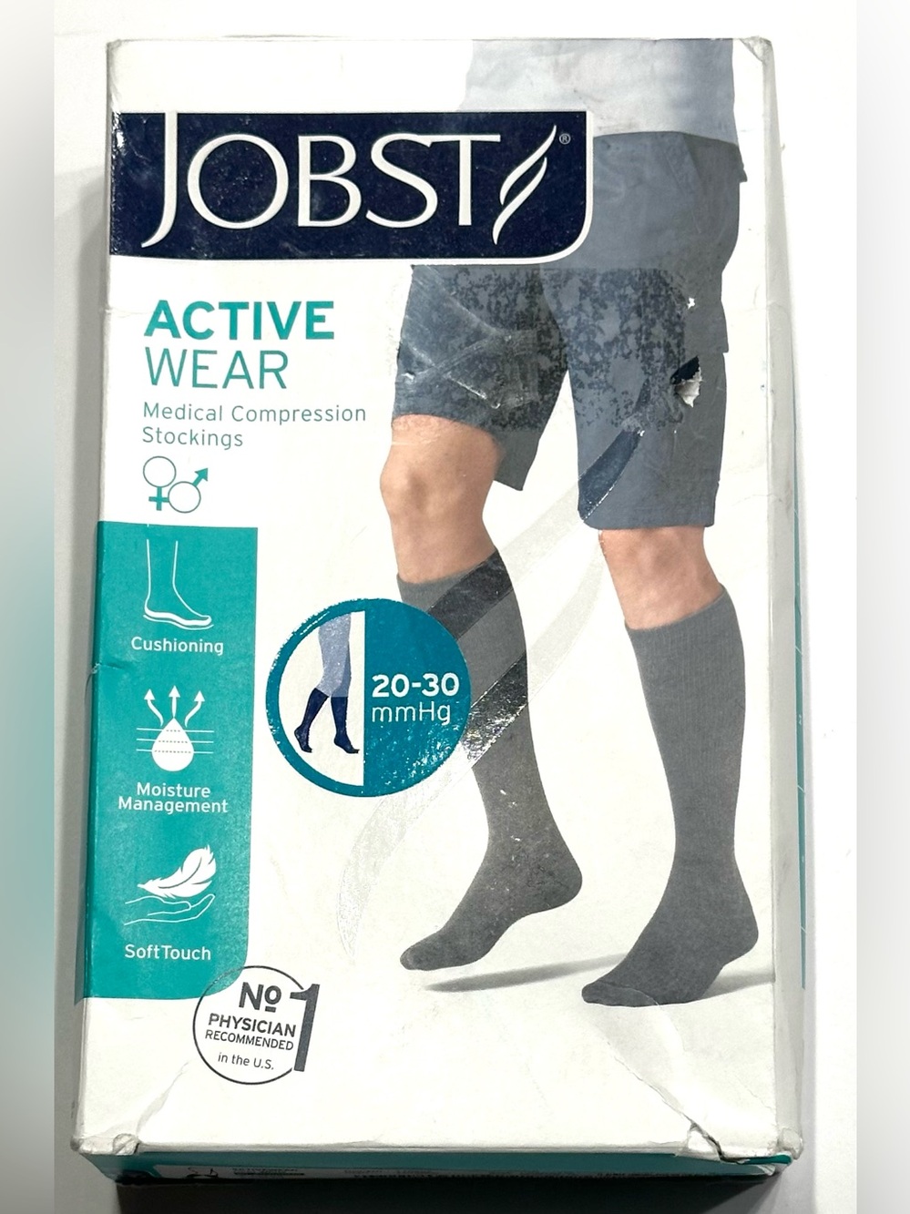 NEW JOBST ActiveWear 20-30 mmHg Firm Support Unisex Athletic Knee Highs Stocking
